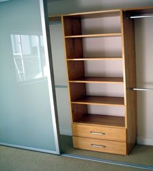 Reach In Closet Organizer with extra Shelves