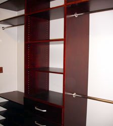 Walk In Closet Organizer with single rod and large shelves